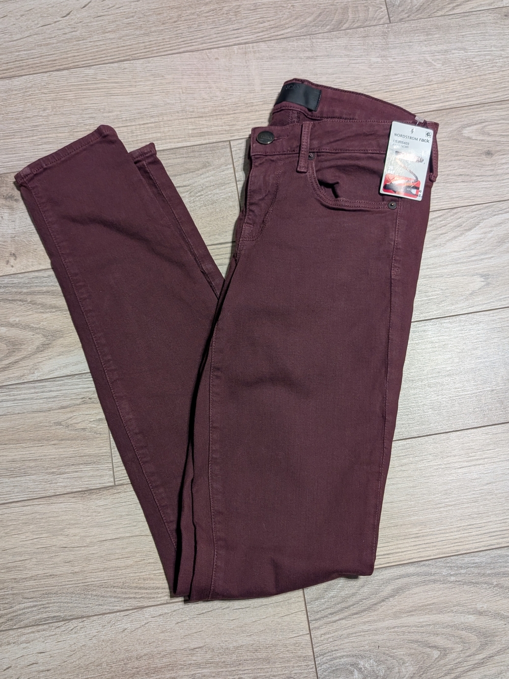 Vince Maroon Skinny Jeans